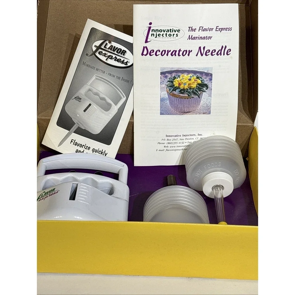 Flavor Express As Seen on TV Instant Marinator Flavorizer Decorator Kit NIB 2001